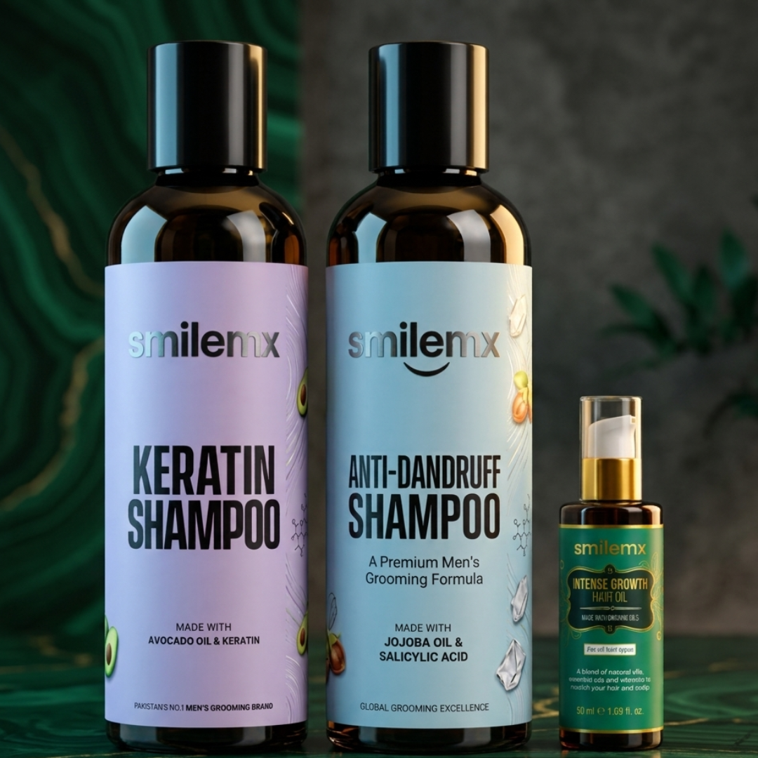 Shampoo Pack "2" Anti-Dandruff & Keratin For Stronger Hair + Free Hair Growth Oil